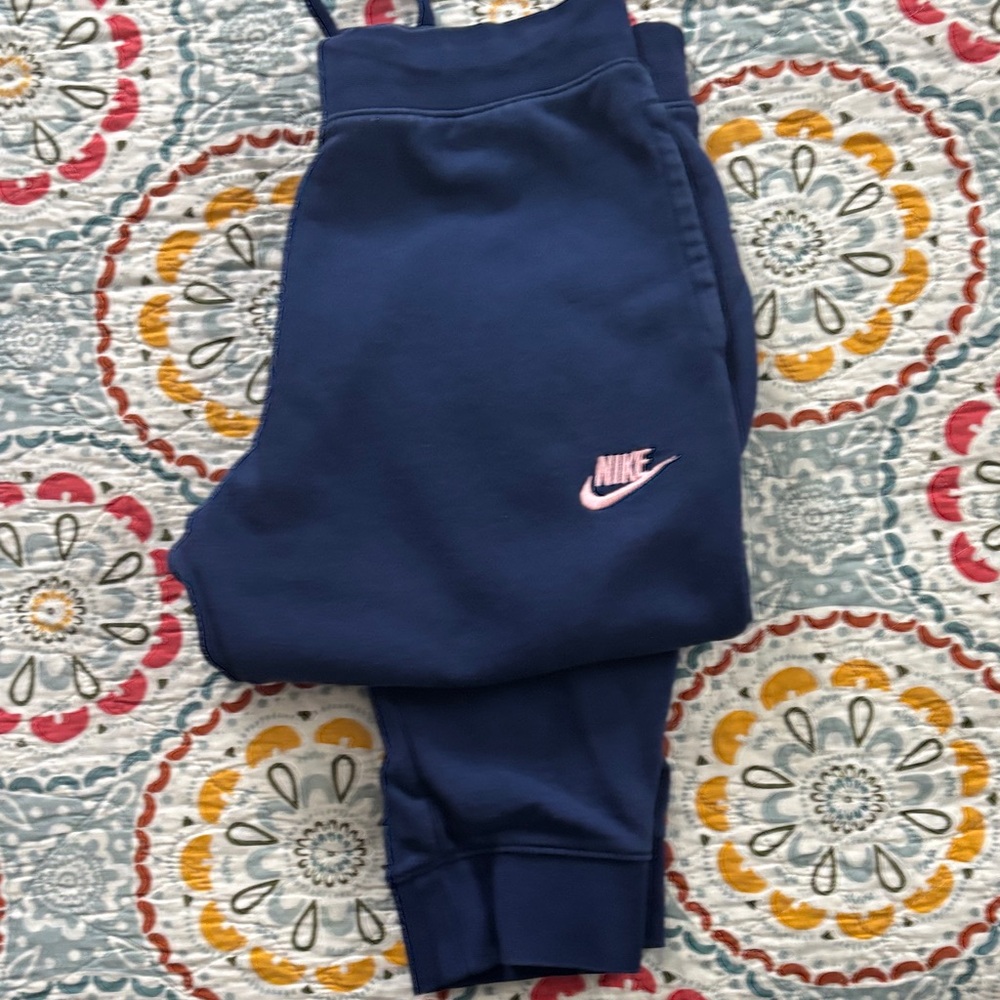 Nike Kids Blue and Pink Sweatpants